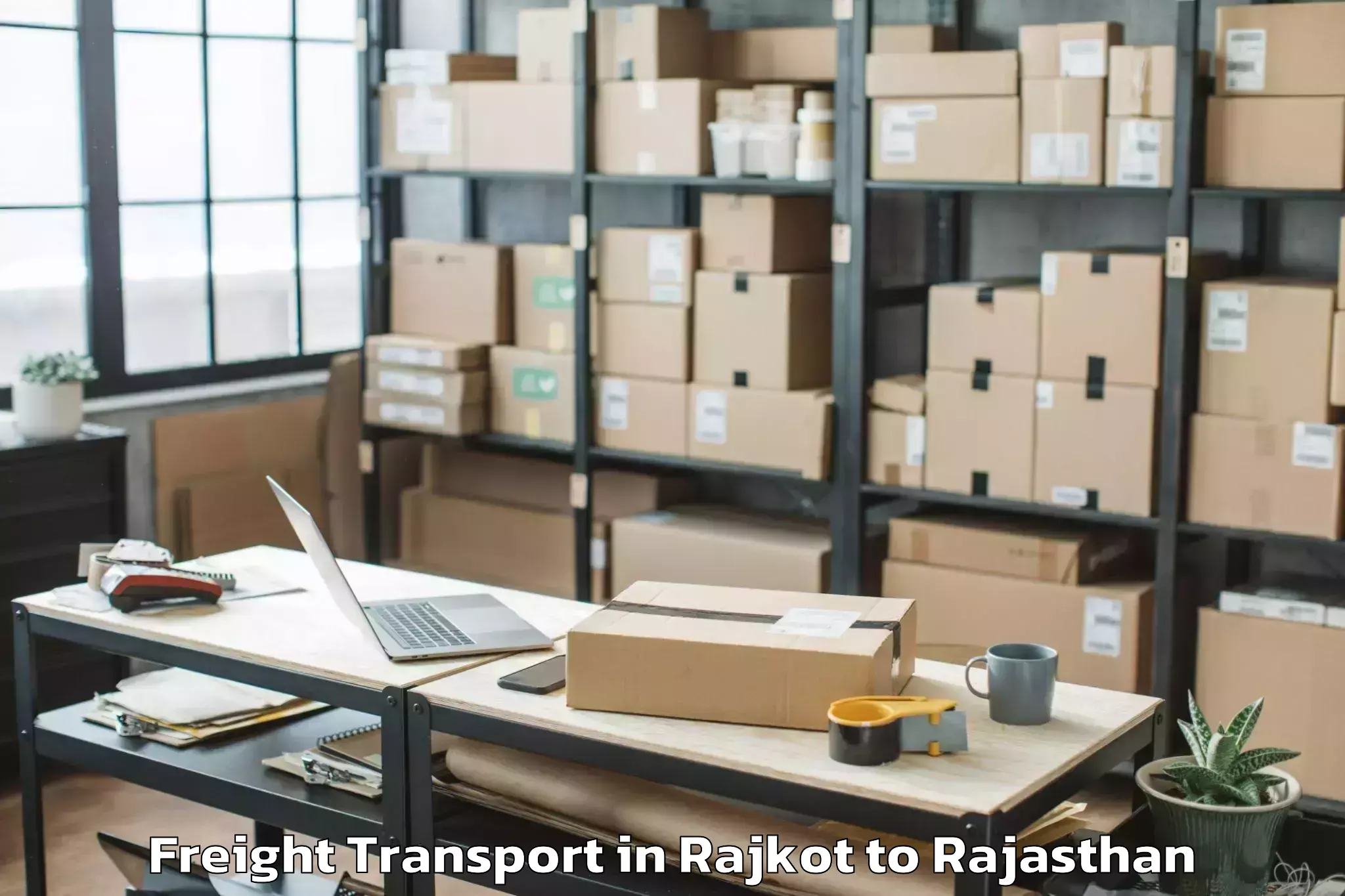 Leading Rajkot to Madanganj Kishangarh Freight Transport Provider